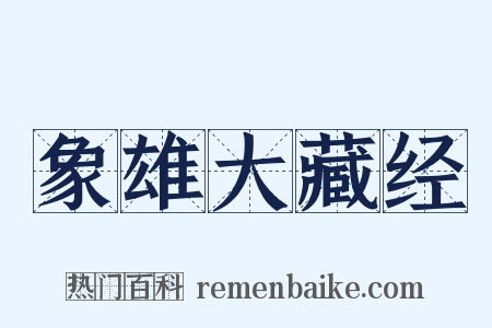 象雄大藏经是什么意思的图片